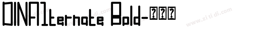 DINA1ternate Bold字体转换